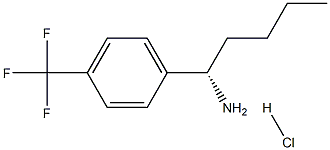 (1S)-1-[4-(TRIFLUOROMETHYL)PHENYL]PENTYLAMINE HYDROCHLORIDE Struktur