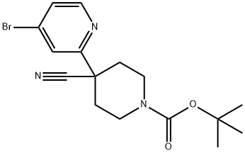 TERT-BUTYL 4-(4-BROMOPYRIDIN-2-YL)-4-CYANOPIPERIDINE-1-CARBOXYLATE Struktur