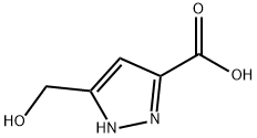 3-(Hydroxymethyl)-1H-pyrazole-5-carboxylic acid Struktur