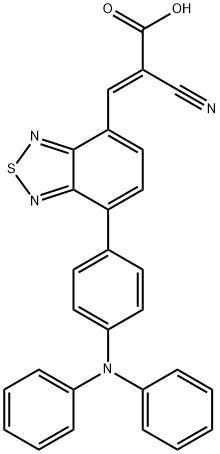 2-Cyano-3-(7-(4-(diphenylamino)phenyl)-benzo[c ][1,2,5]thiadiazol-4-yl)acrylic acid Struktur