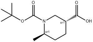 Trans-6-Methyl-Piperidine-1,3-Dicarboxylic Acid 1-Tert-Butyl Ester Struktur