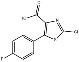 2-Chloro-5-(4-fluoro-phenyl)-thiazole-4-carboxylic acid Struktur