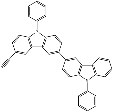 9,9'-Diphenyl-9H ,9'H -3,3'-bicarbazole-6-carbonitrile Struktur