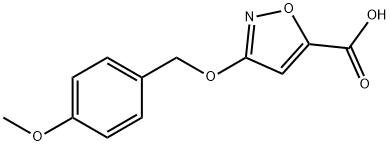 5-Isoxazolecarboxylic acid, 3-[(4-methoxyphenyl)methoxy]- Struktur