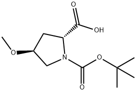 (2R,4S)-1-(TERT-BUTOXYCARBONYL)-4-METHOXYPYRROLIDINE-2-CARBOXYLIC ACID Struktur