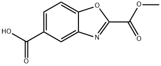 2-(methoxycarbonyl)-1,3-benzoxazole-5-carboxylic acid Struktur