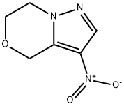 3-nitro-6,7-dihydro-4H-pyrazolo[5,1-c][1,4]oxazine Struktur