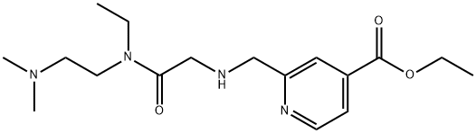 ethyl 2-(((2-((2-(dimethylamino)ethyl)(ethyl)amino)-2-oxoethyl)amino)methyl)isonicotinate Struktur