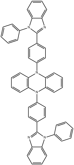 5,10-Bis(4-(1-phenyl-1H -benzo[d]imidazol-2-yl)phenyl)-5,10-dihydrophenazine Struktur