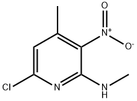 6-CHLORO-N,4-DIMETHYL-3-NITROPYRIDIN-2-AMINE Struktur