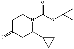 tert-Butyl 2-cyclopropyl-4-oxopiperidine-1-carboxylate Struktur