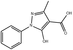 5-Hydroxy-3-methyl-1-phenyl-1H-pyrazole-4-carboxylic acid Struktur