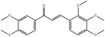 (2E)-1-(3,4-dimethoxyphenyl)-3-(2,3,4-trimethoxyphenyl)prop-2-en-1-one Struktur