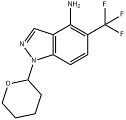 1-(Tetrahydro-2H-pyran-2-yl)-5-(trifluoromethyl)-1H-indazol-4-amine Struktur