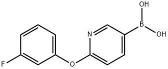 (6-(3-fluorophenoxy)pyridin-3-yl)boronic acid Struktur