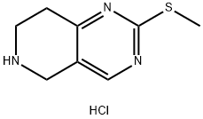 2-Methylsulfanyl-5,6,7,8-tetrahydro-pyrido[4,3-d]pyrimidine hydrochloride Struktur