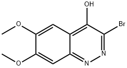 3-Bromo-6,7-dimethoxy-cinnolin-4-ol Struktur