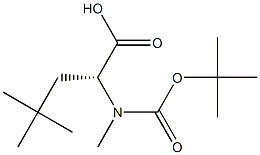 (2R)-2-{[(tert-butoxy)carbonyl](methyl)amino}-4,4-dimethylpentanoic acid Struktur