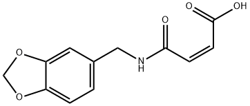 (Z)-4-((benzo[d][1,3]dioxol-5-ylmethyl)amino)-4-oxobut-2-enoic acid Struktur