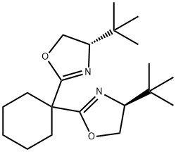 (4S,4'S)-2,2'-Cyclohexylidenebis[4-tert-butyl-4,5-dihydro
oxazole],99%e.e. Struktur