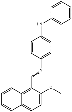 N-[(2-methoxy-1-naphthyl)methylene]-N'-phenyl-1,4-benzenediamine Struktur