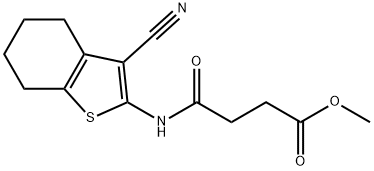 methyl 4-[(3-cyano-4,5,6,7-tetrahydro-1-benzothien-2-yl)amino]-4-oxobutanoate Struktur