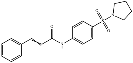 3-phenyl-N-[4-(1-pyrrolidinylsulfonyl)phenyl]acrylamide Struktur