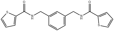 N,N'-(1,3-Phenylenebis(methylene))bis(thiophene-2-carboxamide) Struktur