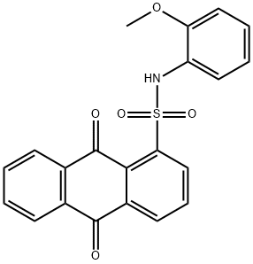 N-(2-methoxyphenyl)-9,10-dioxo-9,10-dihydroanthracene-1-sulfonamide Struktur