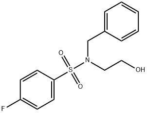 N-benzyl-4-fluoro-N-(2-hydroxyethyl)benzenesulfonamide Struktur