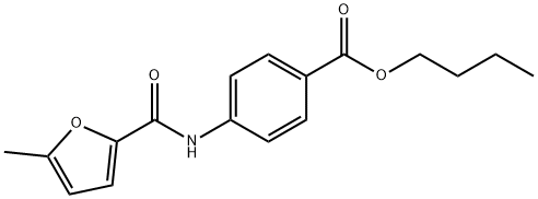 butyl 4-[(5-methylfuran-2-carbonyl)amino]benzoate Struktur