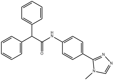 N-[4-(4-methyl-1,2,4-triazol-3-yl)phenyl]-2,2-diphenylacetamide Struktur