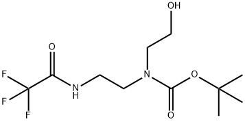 TERT-BUTYL 2-HYDROXYETHYL(2-(2,2,2-TRIFLUOROACETAMIDO)ETHYL)CARBAMATE Struktur