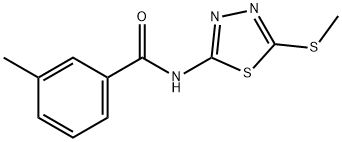 3-methyl-N-(5-(methylthio)-1,3,4-thiadiazol-2-yl)benzamide Struktur