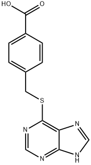 4-(7H-purin-6-ylsulfanylmethyl)benzoic acid Struktur