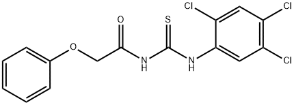 2-phenoxy-N-{[(2,4,5-trichlorophenyl)amino]carbonothioyl}acetamide Struktur