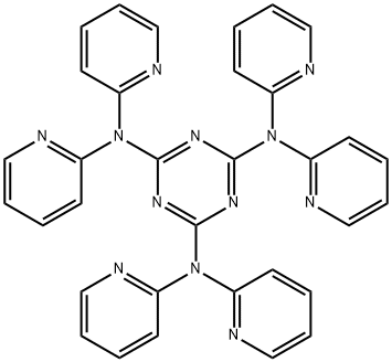 N2,N2,N4,N4,N6,N6-hexa(pyridin-2-yl)-1,3,5-triazine-2,4,6-triamine Struktur