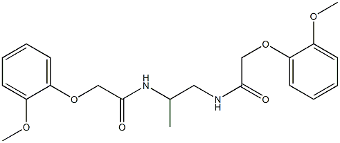 N,N'-1,2-propanediylbis[2-(2-methoxyphenoxy)acetamide] Struktur