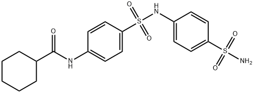 N-[4-({[4-(aminosulfonyl)phenyl]amino}sulfonyl)phenyl]cyclohexanecarboxamide Struktur