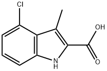 4-chloro-3-methyl-1H-indole-2-carboxylic acid Struktur