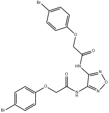 N,N'-1,2,5-oxadiazole-3,4-diylbis[2-(4-bromophenoxy)acetamide] Struktur