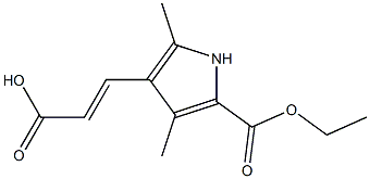 1H-Pyrrole-2-carboxylicacid, 4-(2-carboxyethenyl)-3,5-dimethyl-, 2-ethyl ester