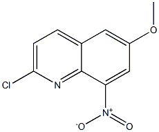 2-chloro-6-methoxy-8-nitro-quinoline Struktur