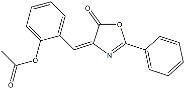 5(4H)-Oxazolone,4-[[2-(acetyloxy)phenyl]methylene]-2-phenyl- Struktur