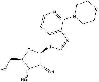 9H-Purine,6-(4-morpholinyl)-9-b-D-ribofuranosyl- Struktur