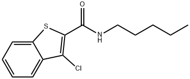 3-chloro-N-pentyl-1-benzothiophene-2-carboxamide Struktur