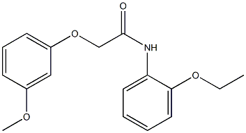 N-(2-ethoxyphenyl)-2-(3-methoxyphenoxy)acetamide Struktur