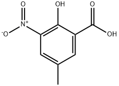 2-Hydroxy-5-methyl-3-nitro-benzoic acid Struktur