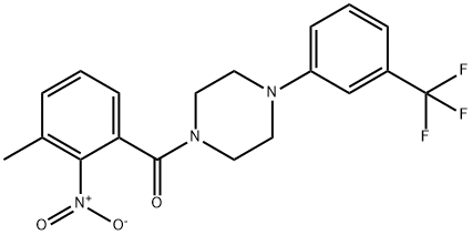 (3-methyl-2-nitrophenyl){4-[3-(trifluoromethyl)phenyl]piperazin-1-yl}methanone Struktur