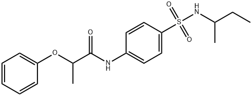 N-[4-(butan-2-ylsulfamoyl)phenyl]-2-phenoxypropanamide Struktur